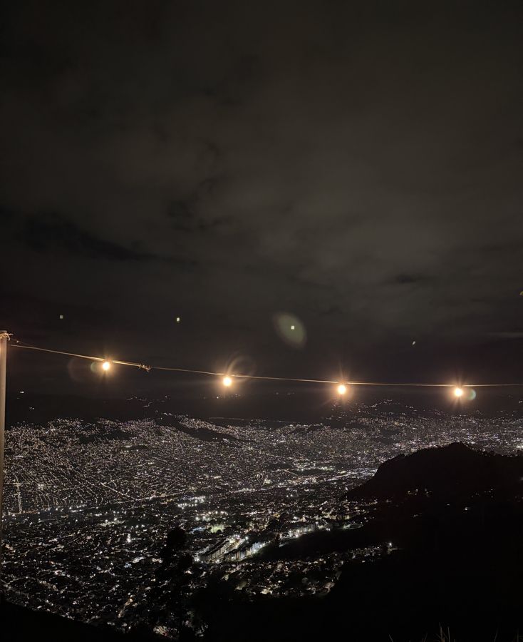 Medellín city lights at night