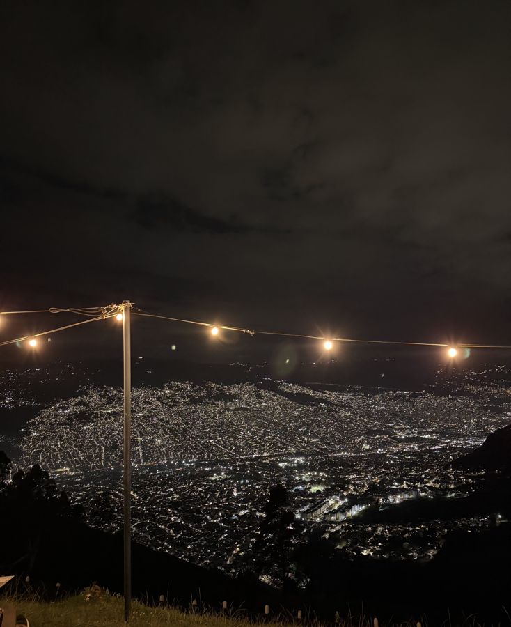 Night view over Medellín