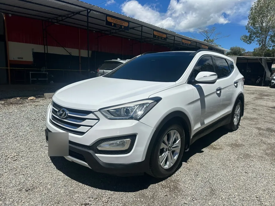 White Hyundai Santa Fe SUV