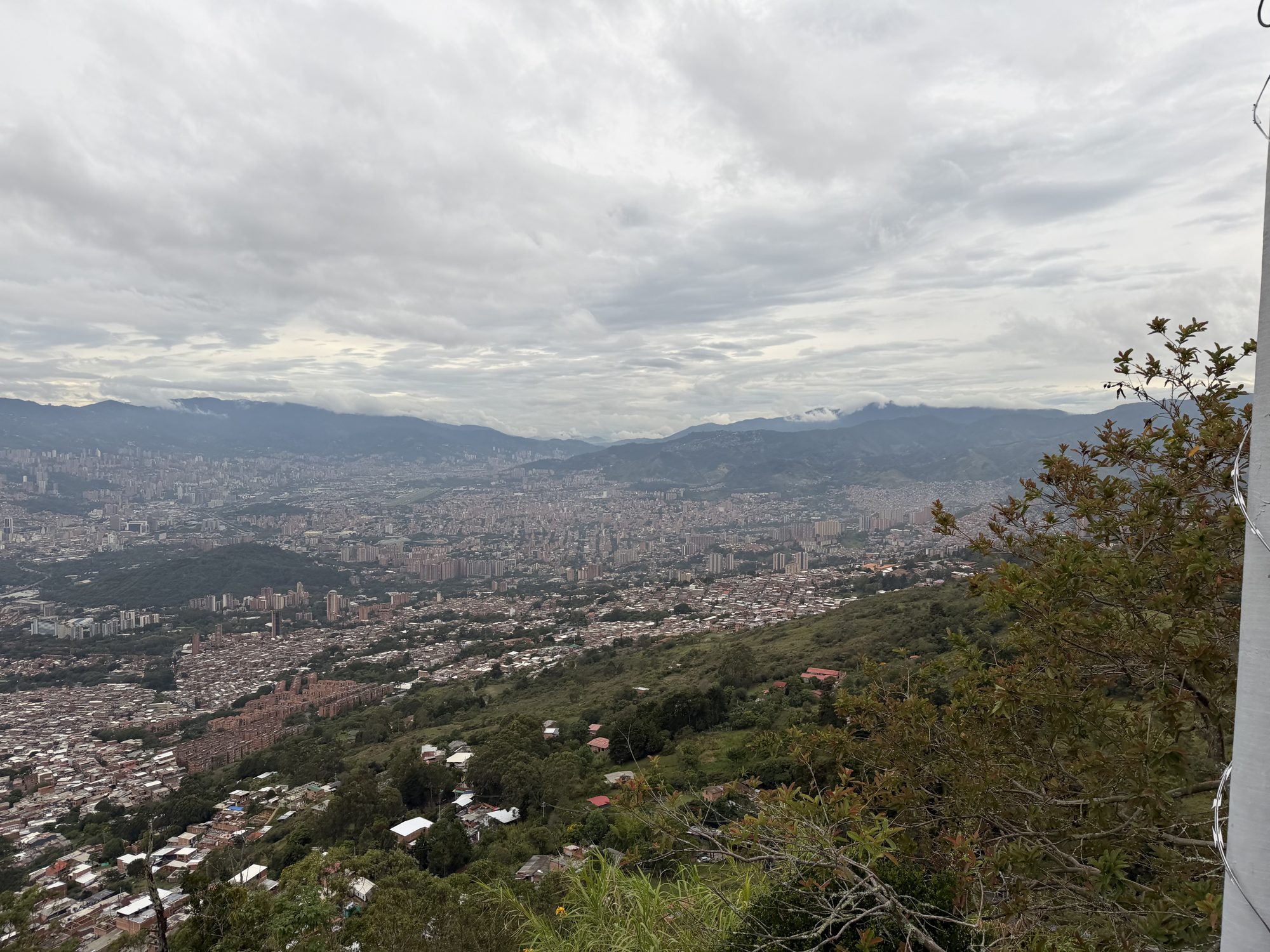 Panoramic view of Medellín from Picacho