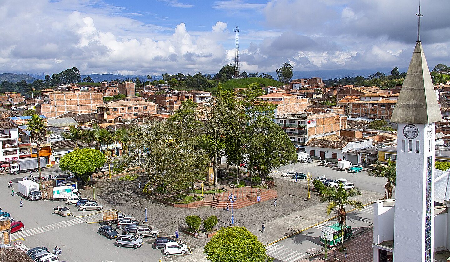 Main square of El Carmen de Viboral