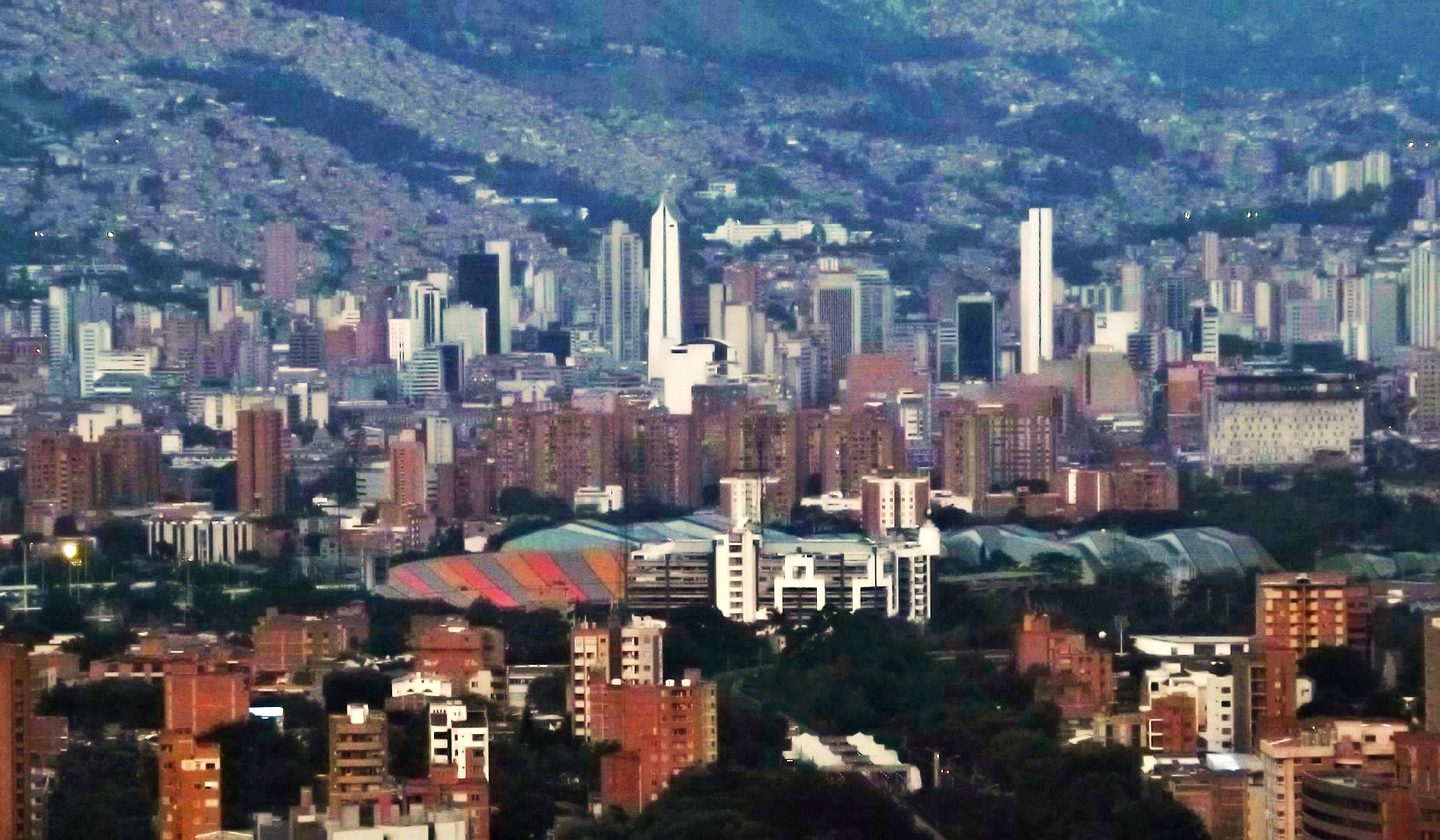 Medellín skyline and mountains